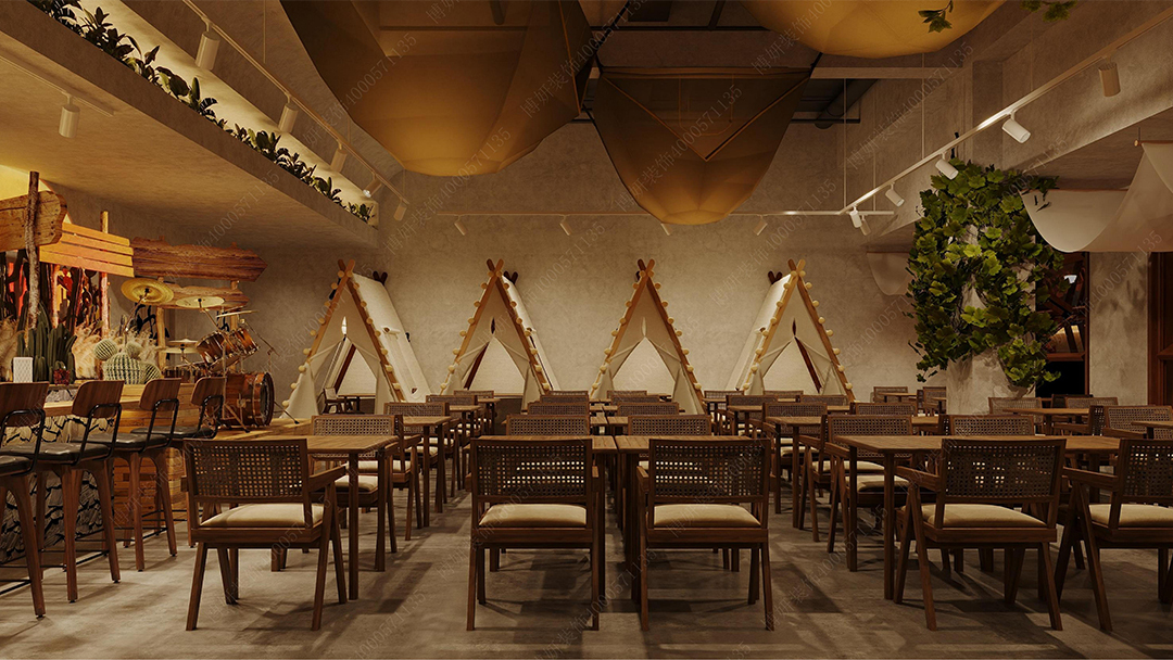 杭州古典中式餐廳裝修設(shè)計(jì)