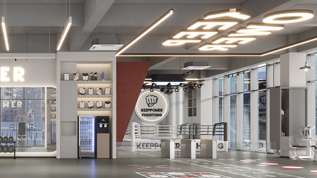 杭州工業(yè)風健身房裝修設計