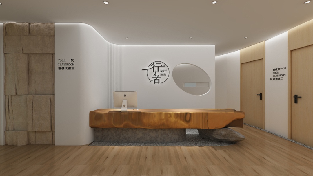 杭州原木風瑜伽館裝修設計
