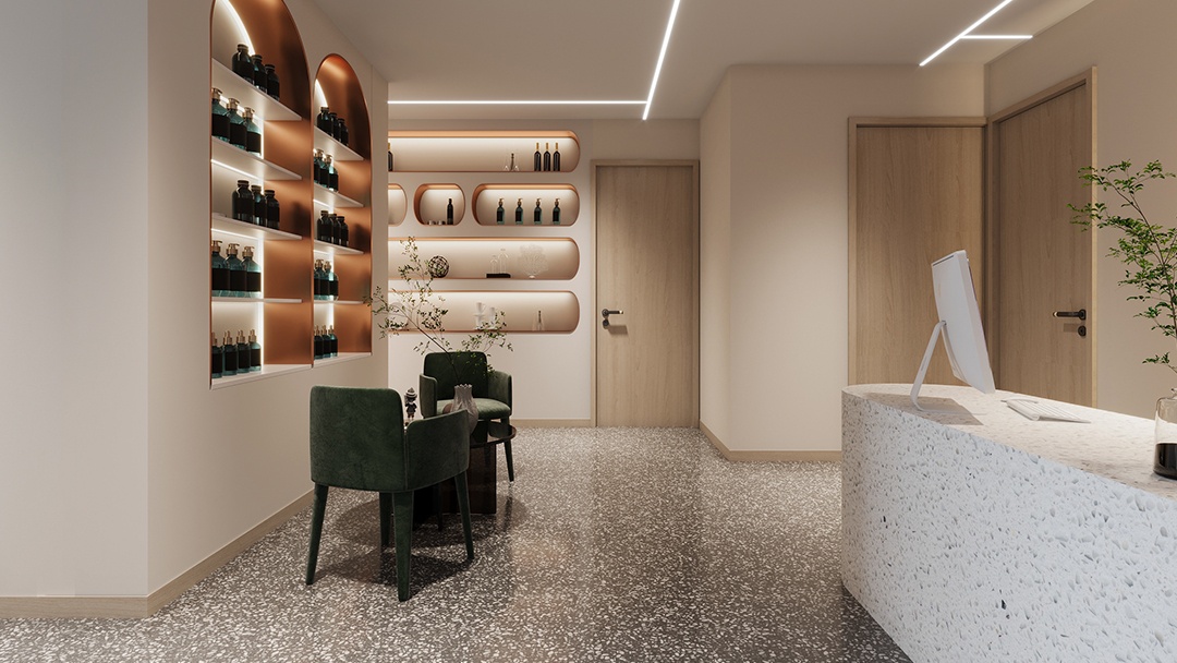 杭州現(xiàn)代簡約美容院裝修設(shè)計(jì)