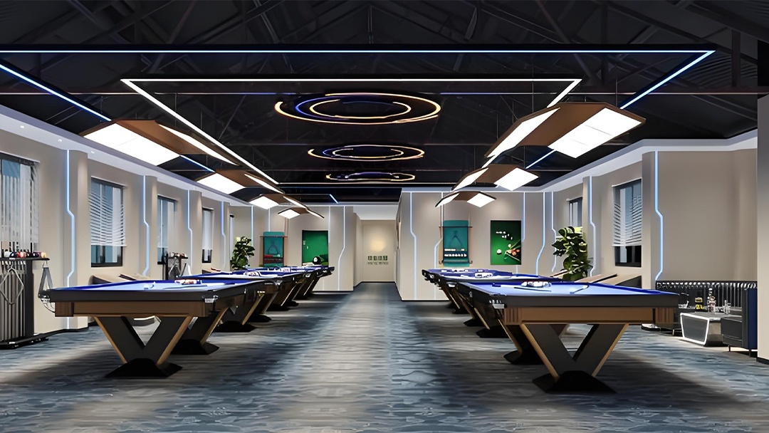 杭州網(wǎng)紅潮流臺(tái)球廳裝修設(shè)計(jì)