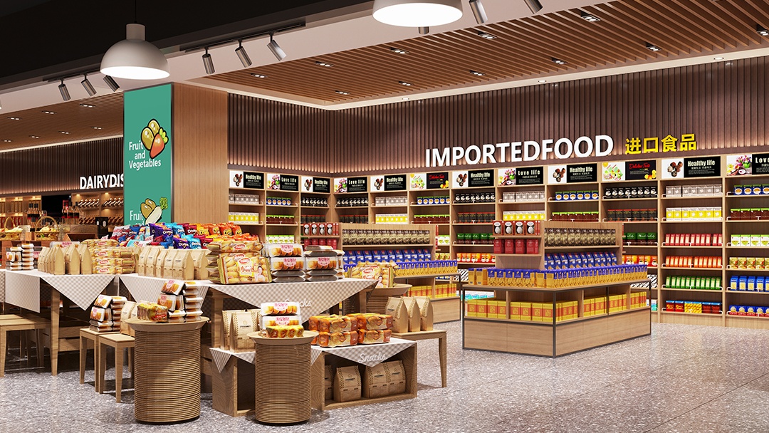 杭州進(jìn)口食品超市裝修設(shè)計(jì)