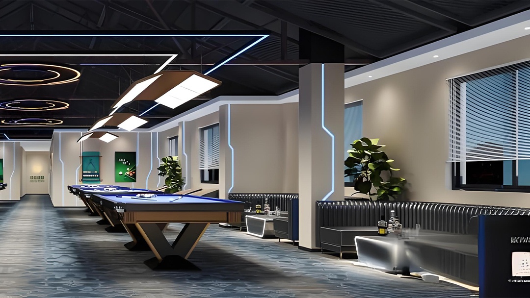 杭州高性?xún)r(jià)比臺(tái)球廳裝修設(shè)計(jì)