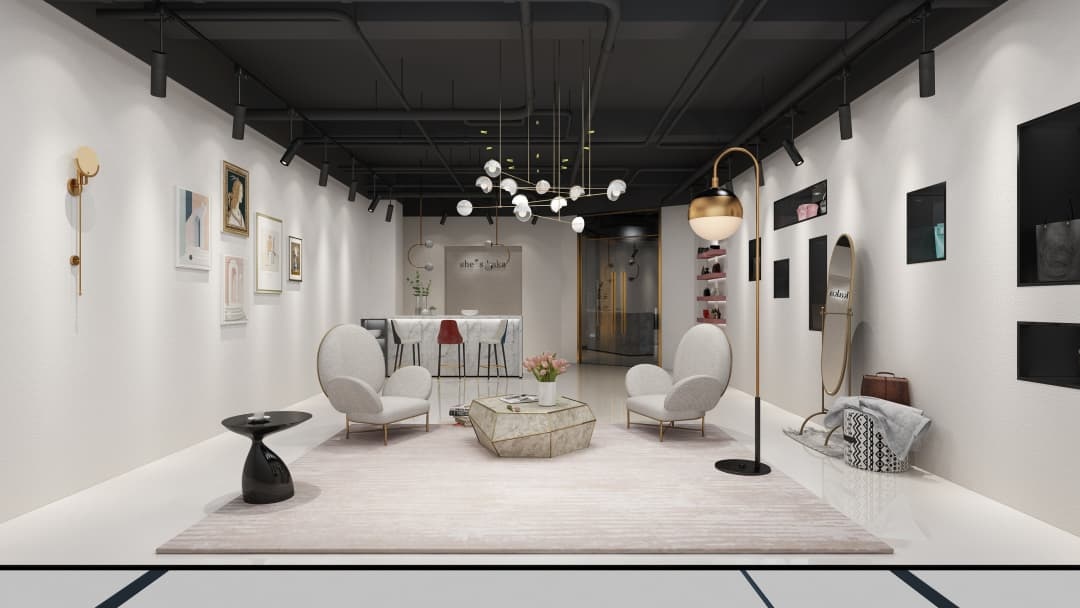 杭州網(wǎng)紅女裝店裝修設(shè)計(jì)